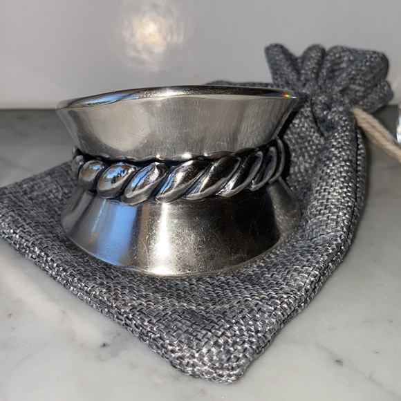 925 Silver Cuff Bracelet Classic Wide Cuff - Picture 6 of 7